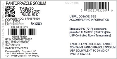Label (55111 332 90 Pantoprazole 20mg 67046 789 30)